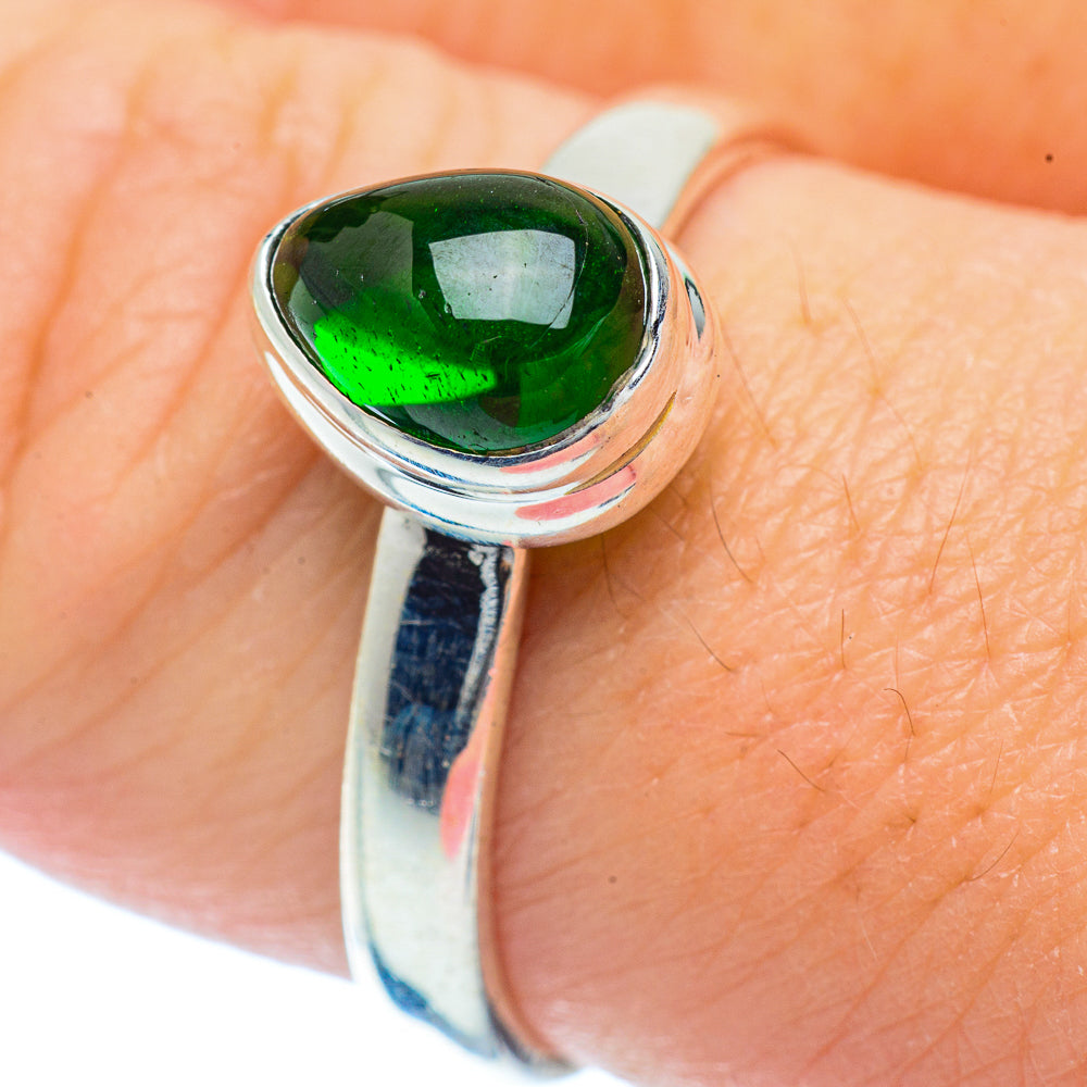 Chrome Diopside Rings handcrafted by Ana Silver Co - RING36158