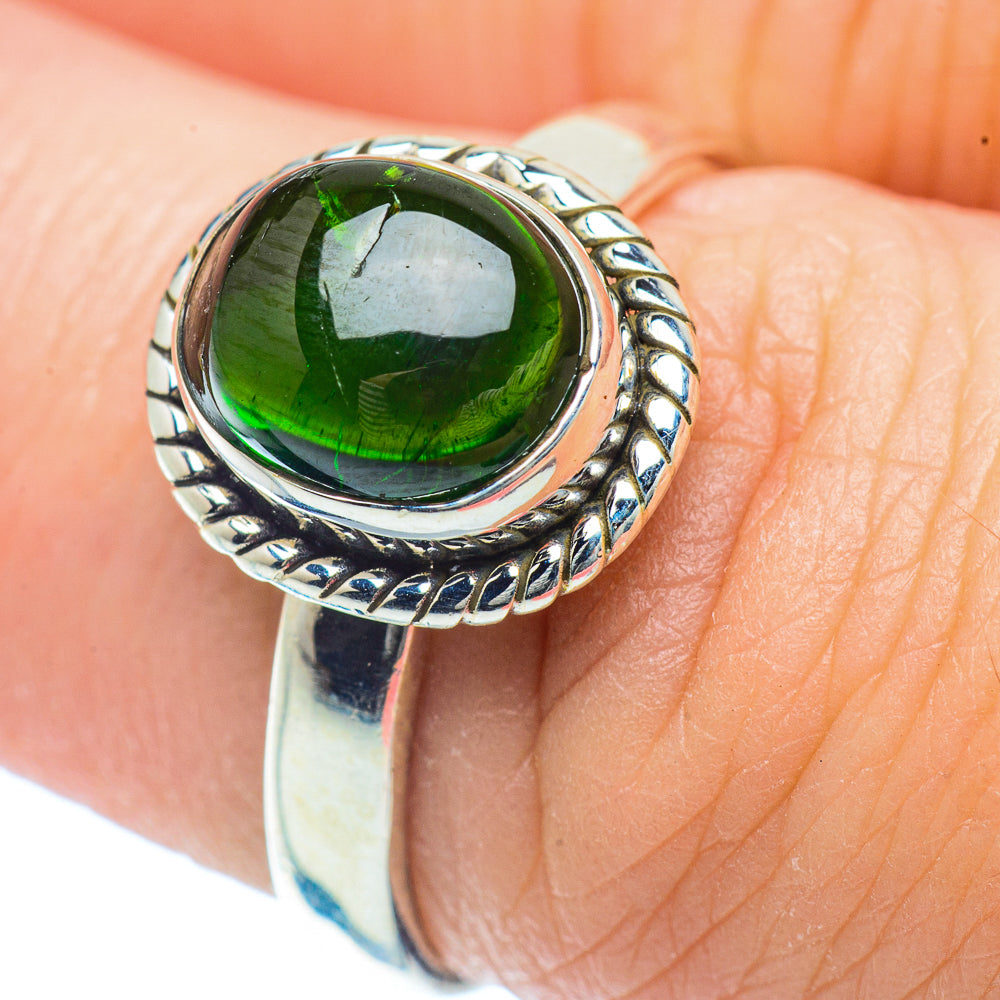 Chrome Diopside Rings handcrafted by Ana Silver Co - RING36163