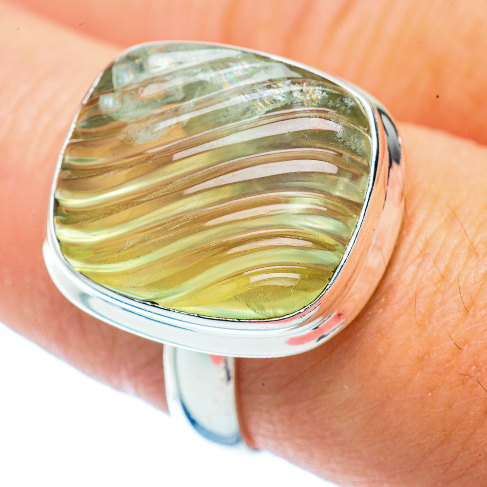 Prehnite Rings handcrafted by Ana Silver Co - RING36207