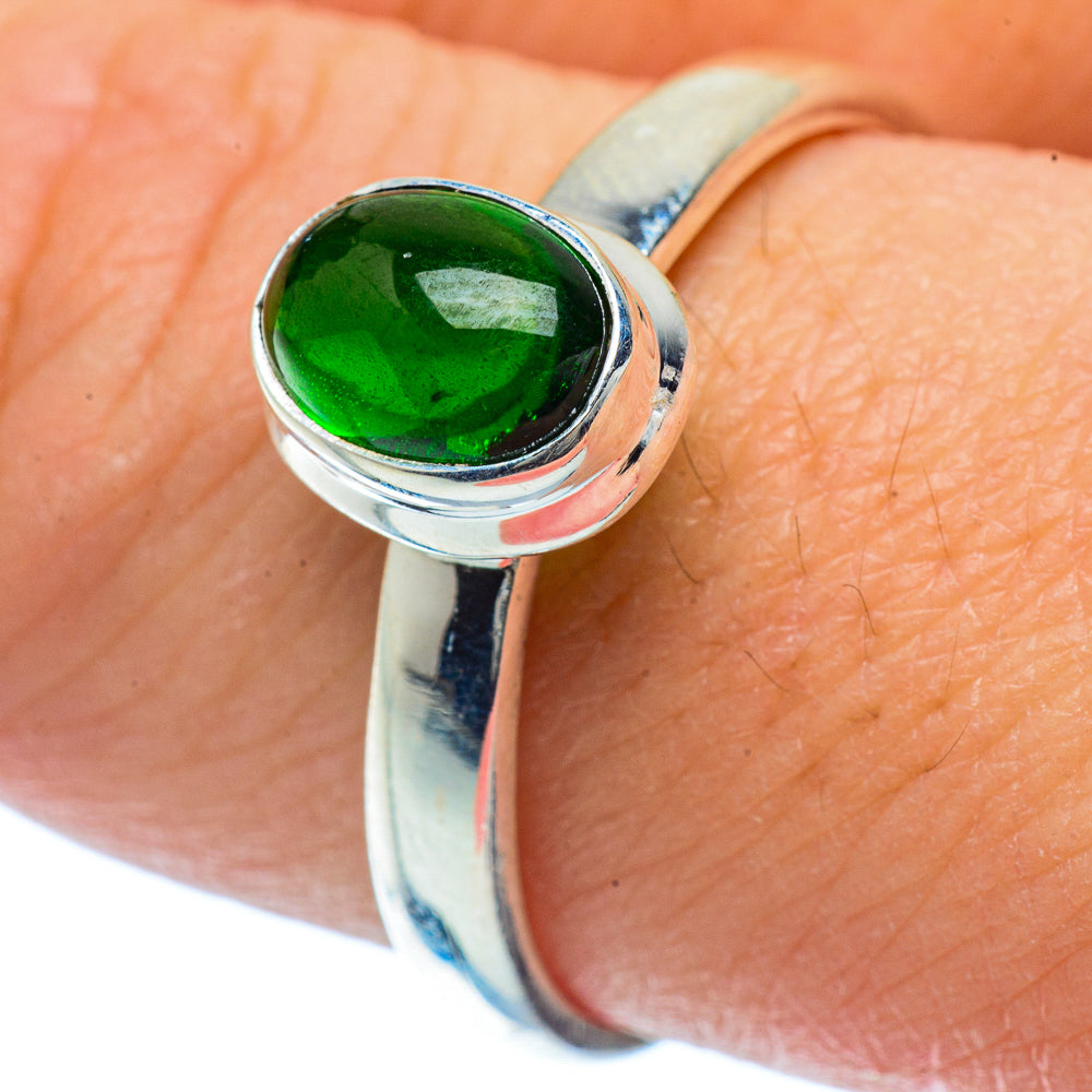 Chrome Diopside Rings handcrafted by Ana Silver Co - RING36367