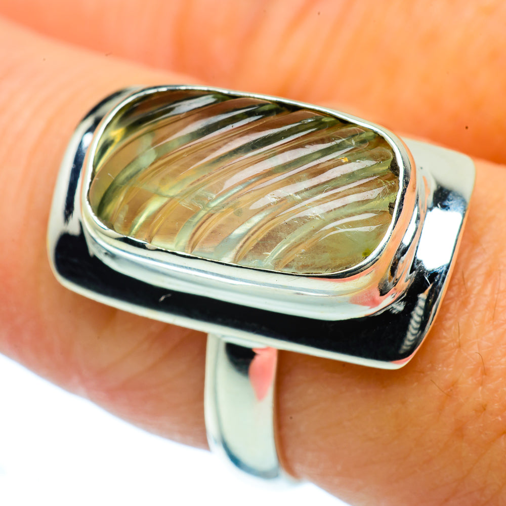 Prehnite Rings handcrafted by Ana Silver Co - RING36559