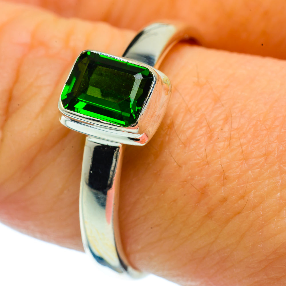 Chrome Diopside Rings handcrafted by Ana Silver Co - RING36634