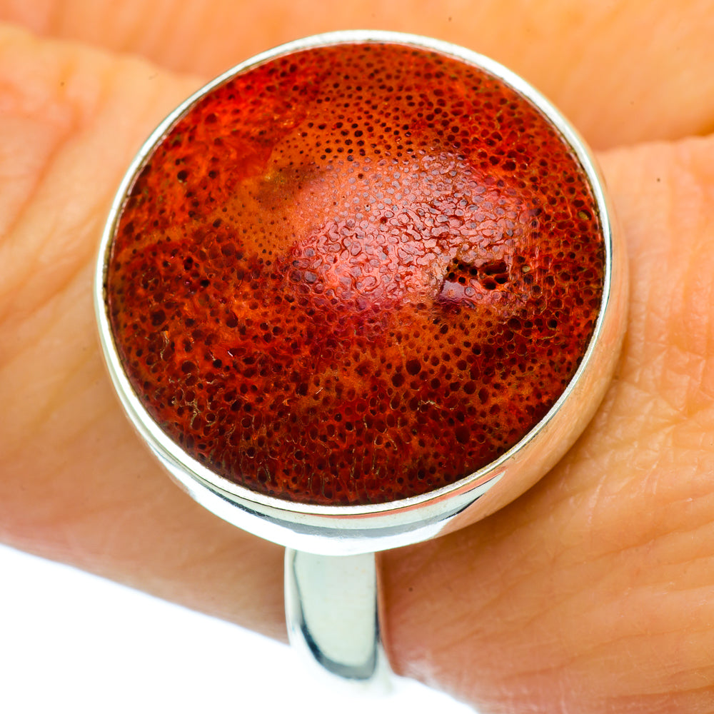 Sponge Coral Rings handcrafted by Ana Silver Co - RING36646