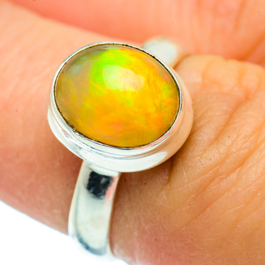 Ethiopian Opal Rings handcrafted by Ana Silver Co - RING36701