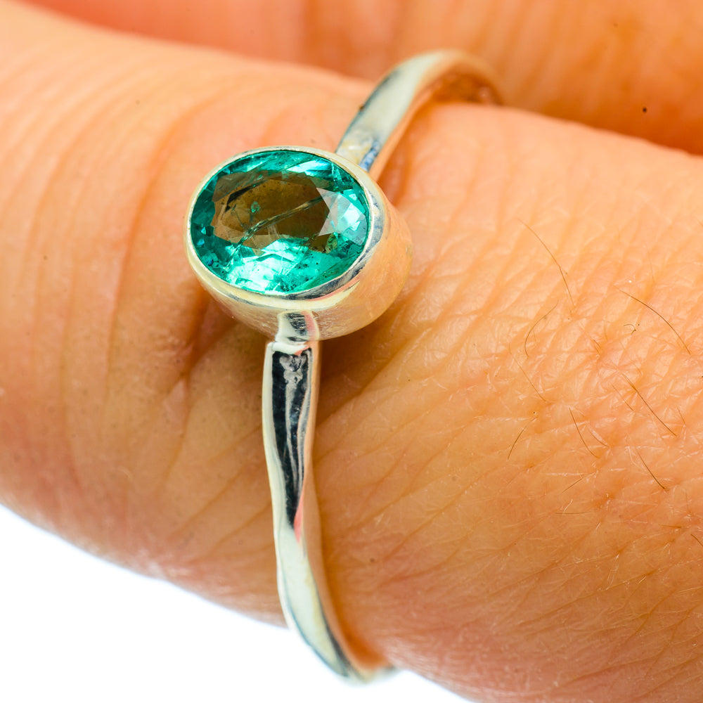 Zambian Emerald Rings handcrafted by Ana Silver Co - RING36782
