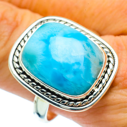 Larimar Rings handcrafted by Ana Silver Co - RING36807