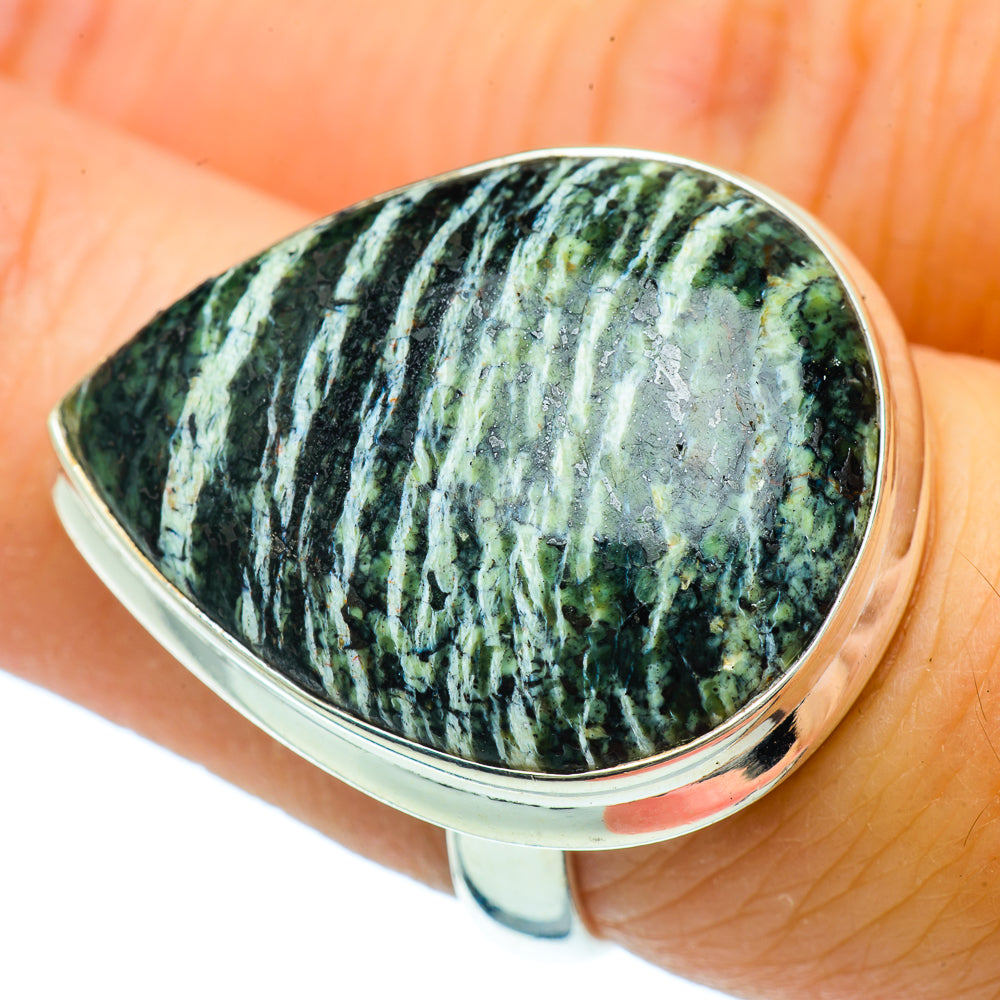 Lizard Jasper Rings handcrafted by Ana Silver Co - RING36883