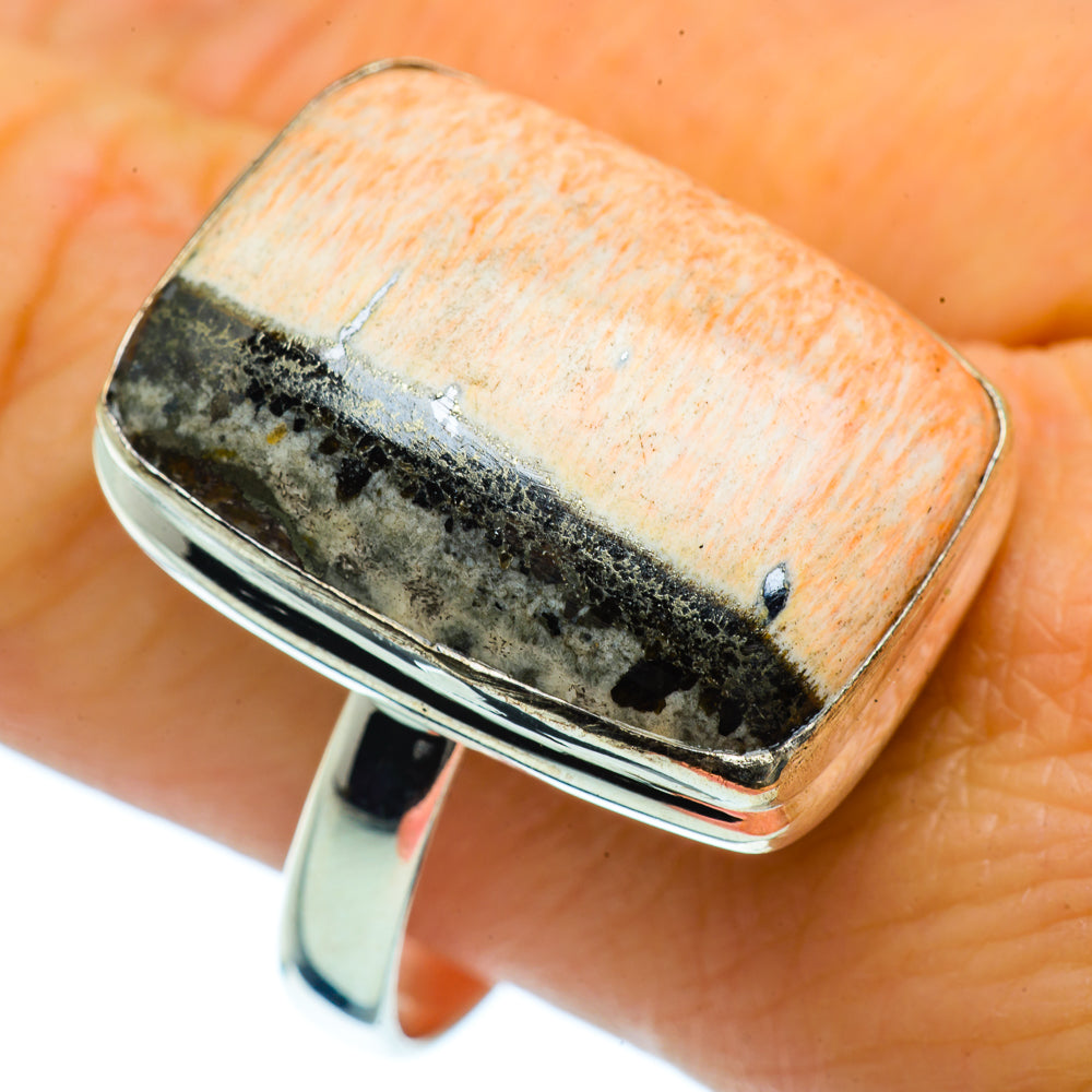 Scolecite Rings handcrafted by Ana Silver Co - RING36895