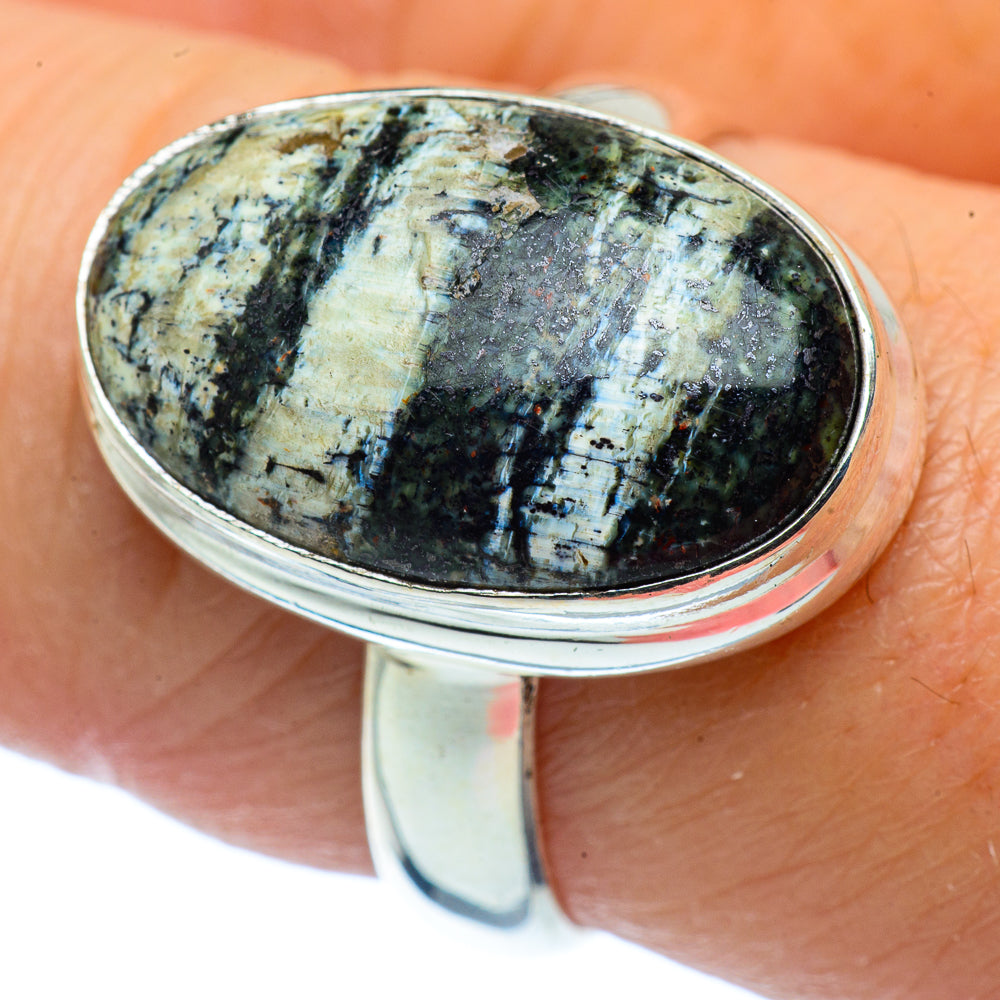Lizard Jasper Rings handcrafted by Ana Silver Co - RING36912