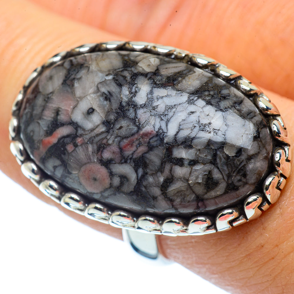 Crinoid Fossil Rings handcrafted by Ana Silver Co - RING37217