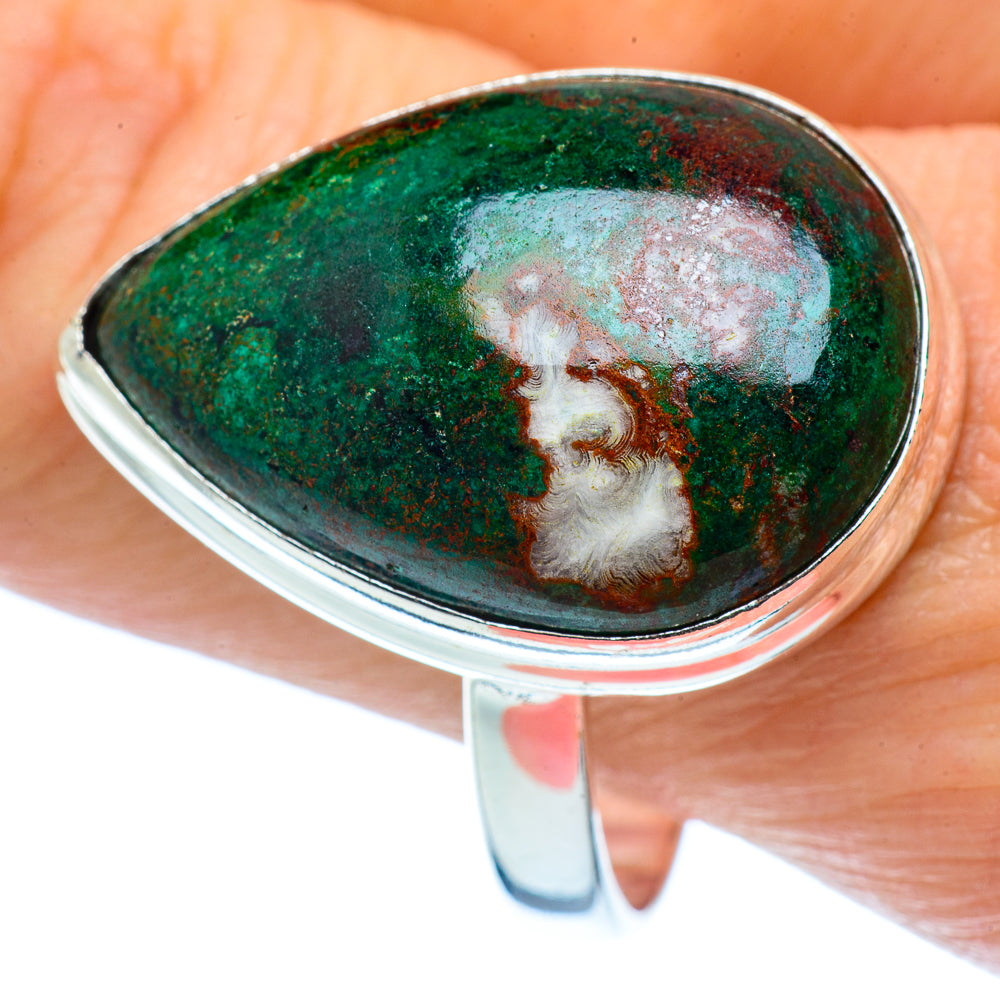 Chrysocolla Rings handcrafted by Ana Silver Co - RING37247
