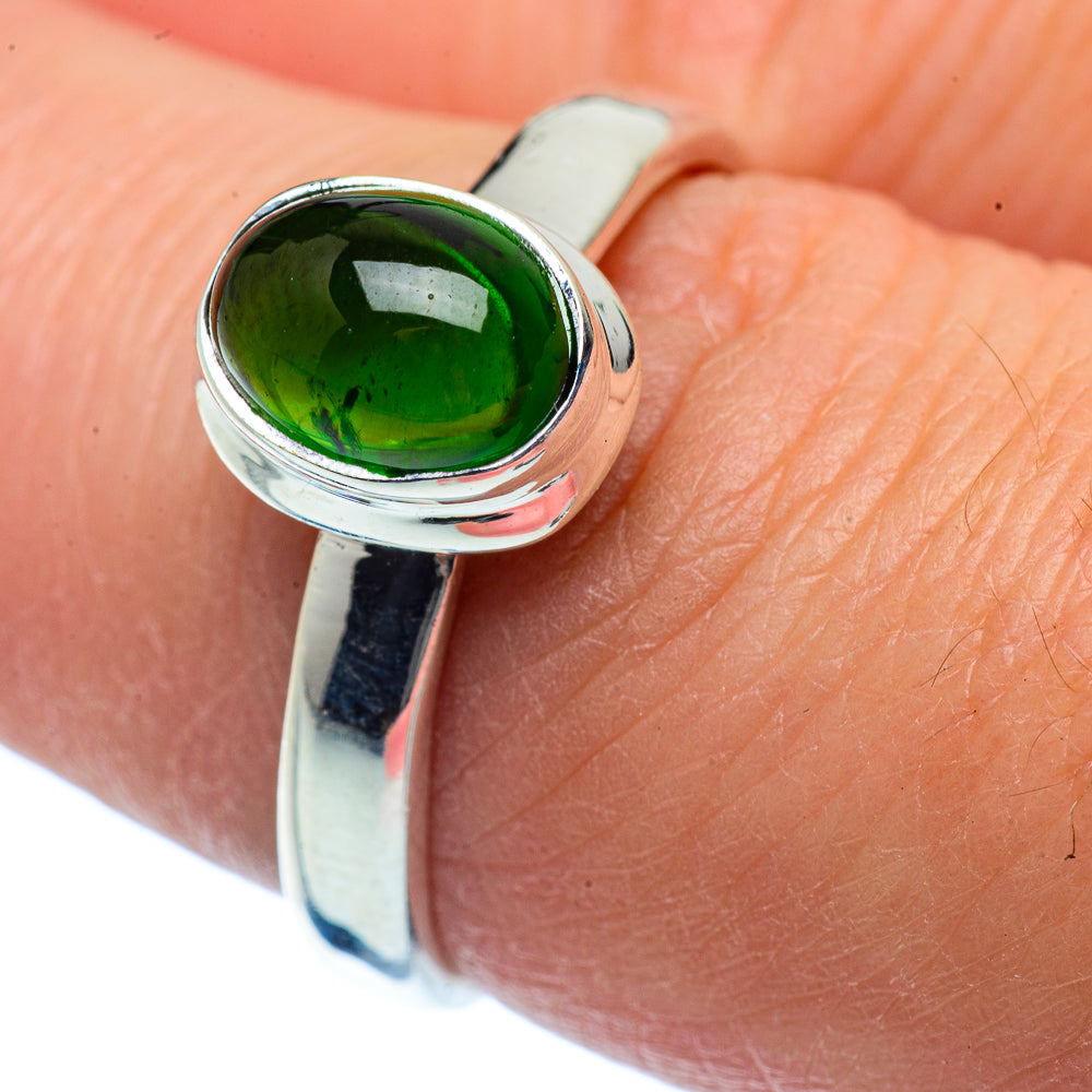 Chrome Diopside Rings handcrafted by Ana Silver Co - RING37441
