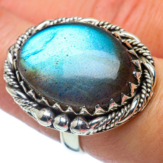 Labradorite Rings handcrafted by Ana Silver Co - RING37533