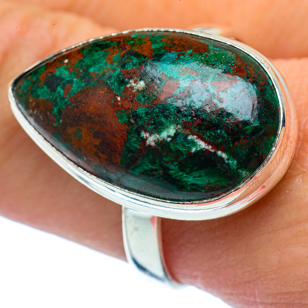 Chrysocolla Rings handcrafted by Ana Silver Co - RING37612