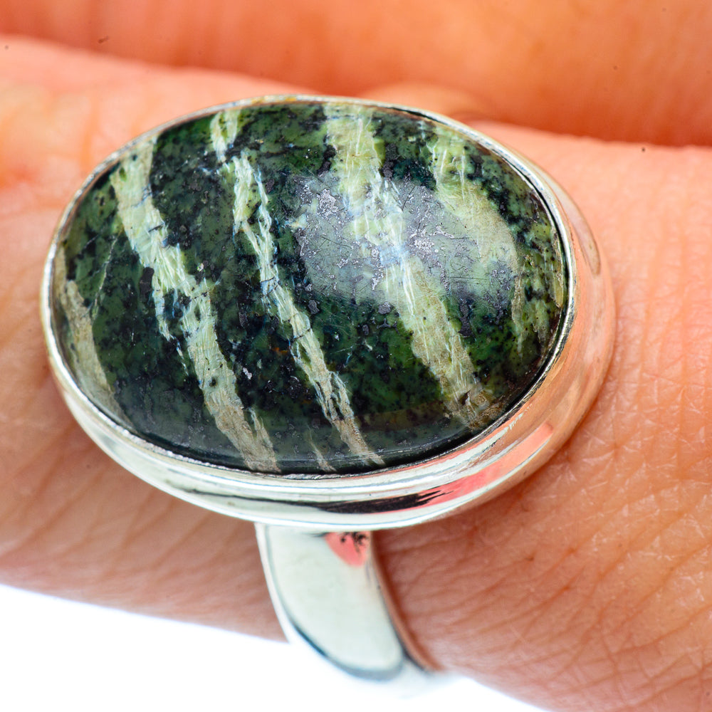 Lizard Jasper Rings handcrafted by Ana Silver Co - RING37926