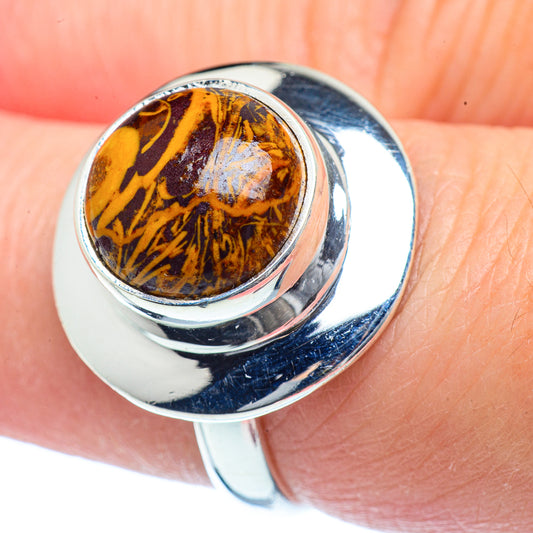 Coquina Jasper Rings handcrafted by Ana Silver Co - RING38163