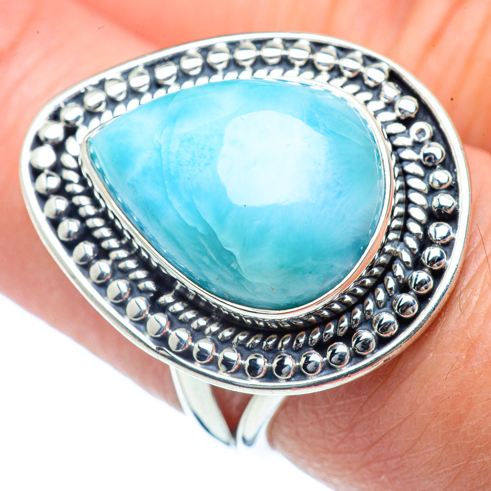 Larimar Rings handcrafted by Ana Silver Co - RING38385