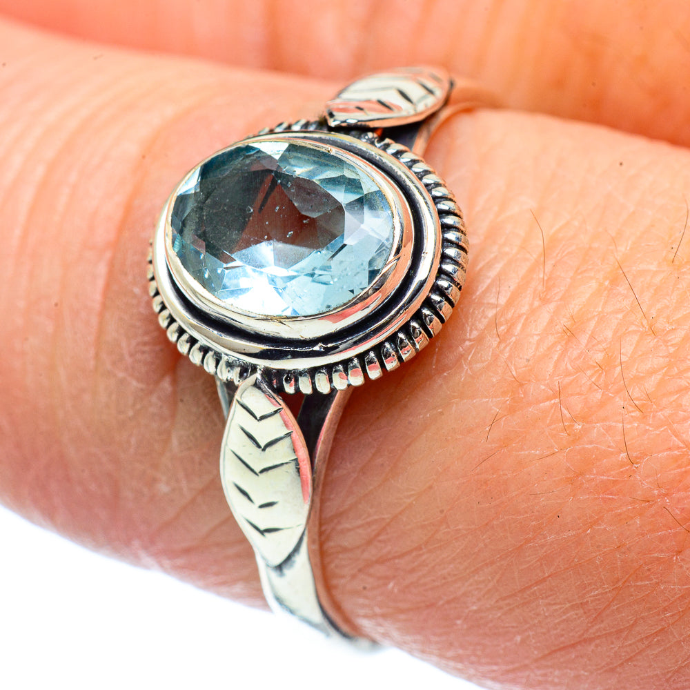 Blue Topaz Rings handcrafted by Ana Silver Co - RING38417