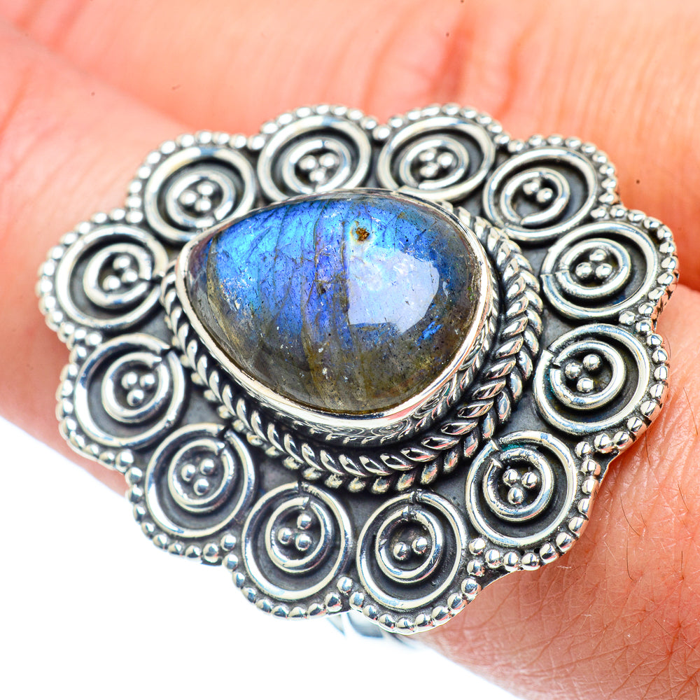 Labradorite Rings handcrafted by Ana Silver Co - RING38845