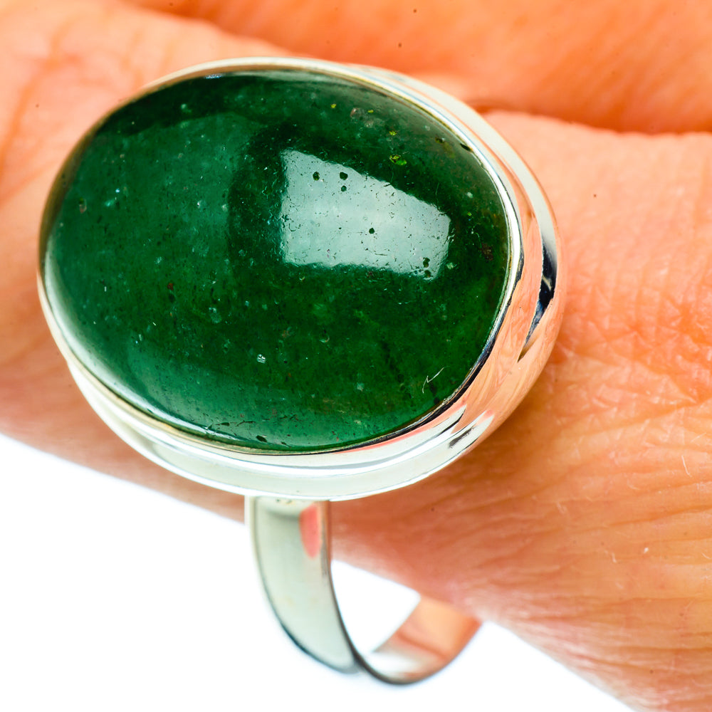 Green Aventurine Rings handcrafted by Ana Silver Co - RING39330