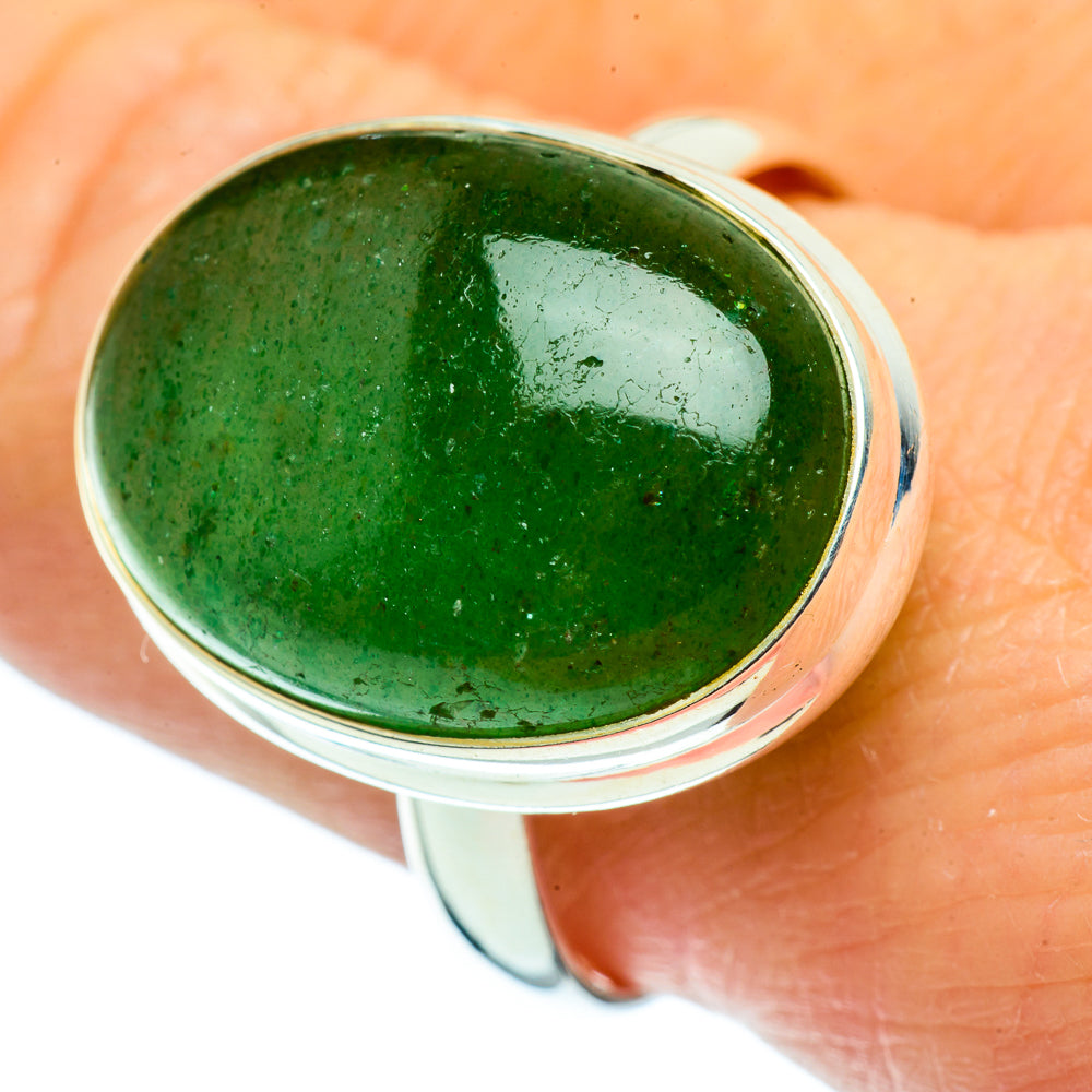 Green Aventurine Rings handcrafted by Ana Silver Co - RING39359