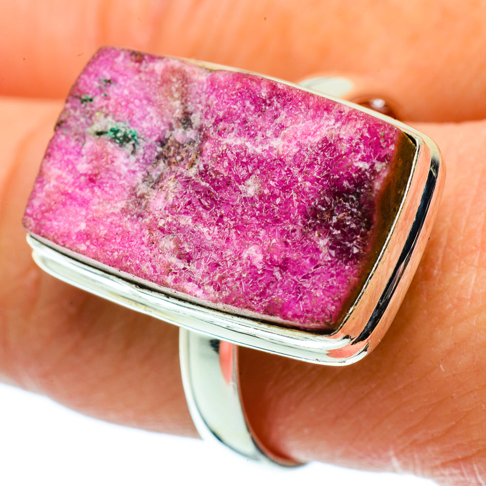 Cobalto Calcite Druzy Rings handcrafted by Ana Silver Co - RING39399