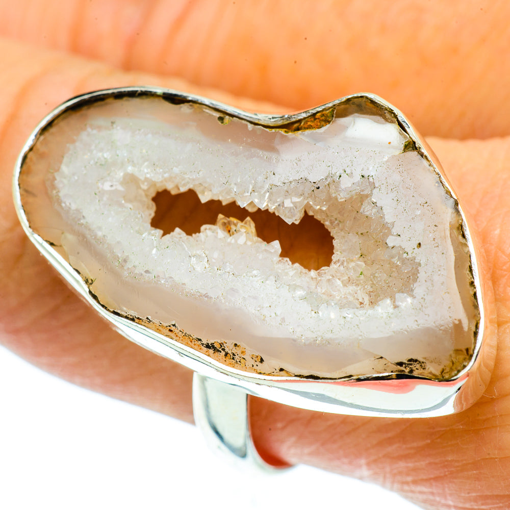 Coconut Geode Slice Rings handcrafted by Ana Silver Co - RING39521