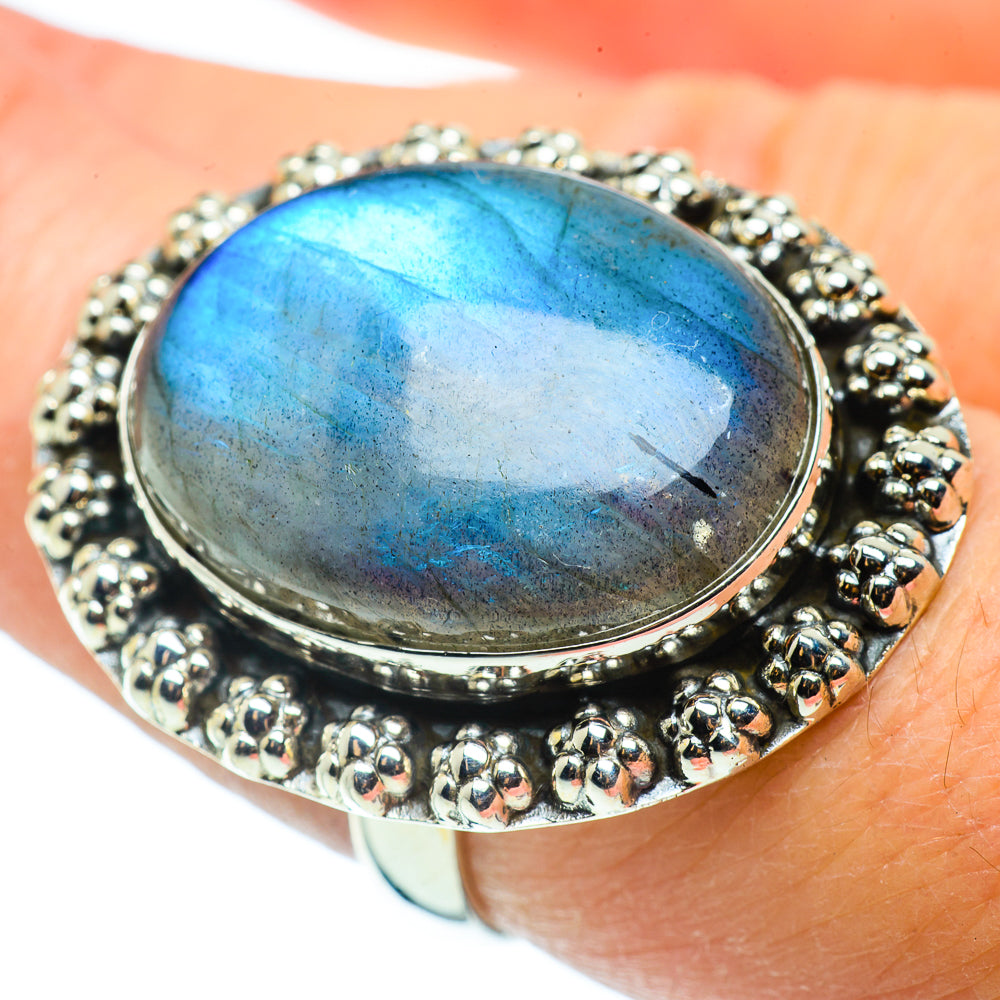 Labradorite Rings handcrafted by Ana Silver Co - RING39544
