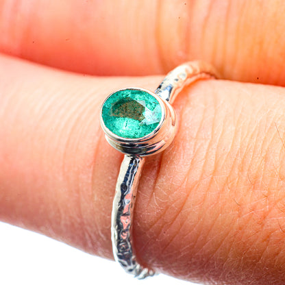 Zambian Emerald Rings handcrafted by Ana Silver Co - RING39739