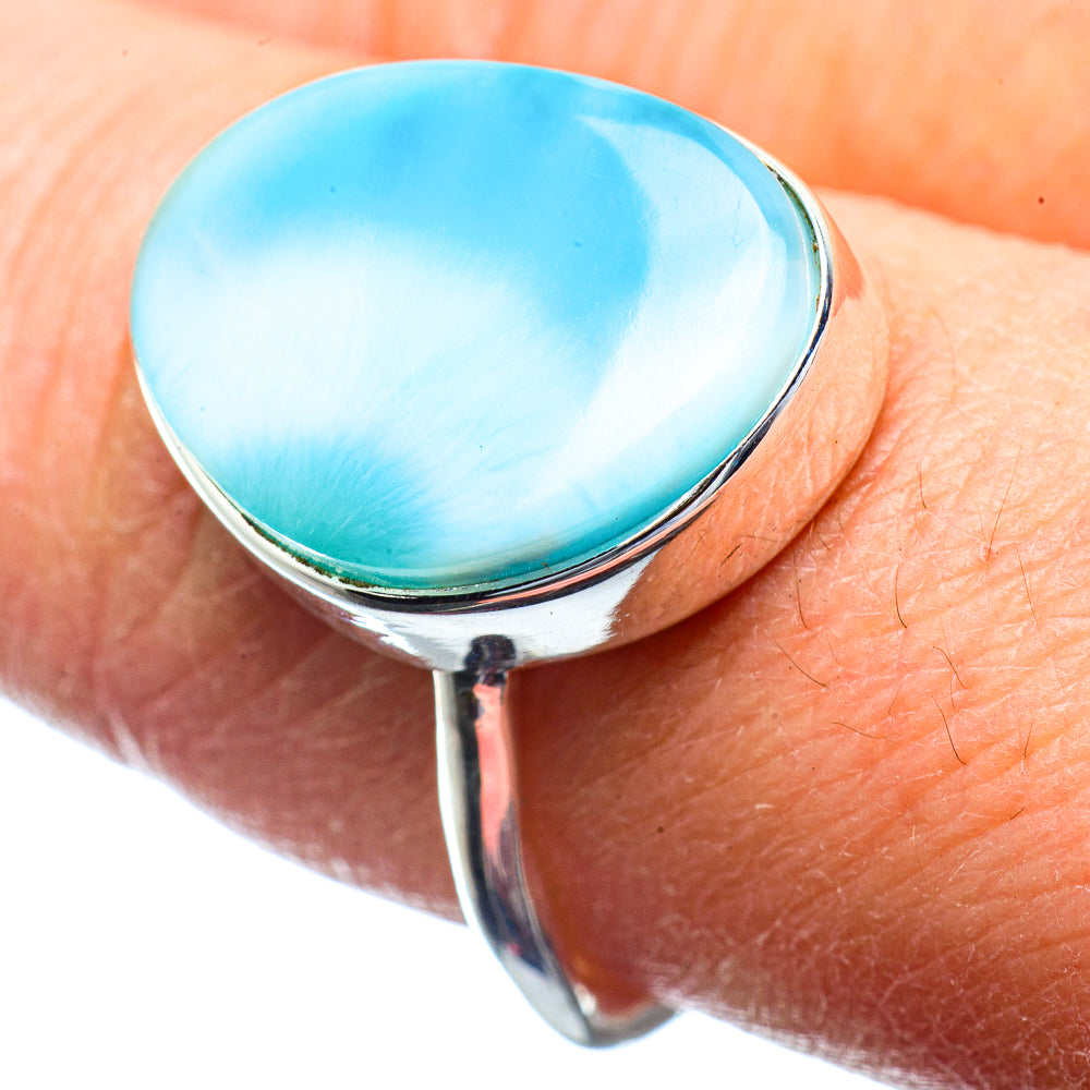 Larimar Rings handcrafted by Ana Silver Co - RING39755