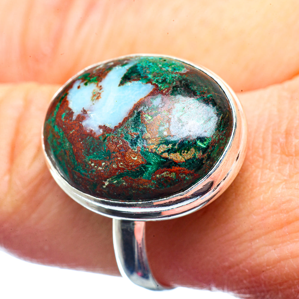 Chrysocolla Rings handcrafted by Ana Silver Co - RING39764
