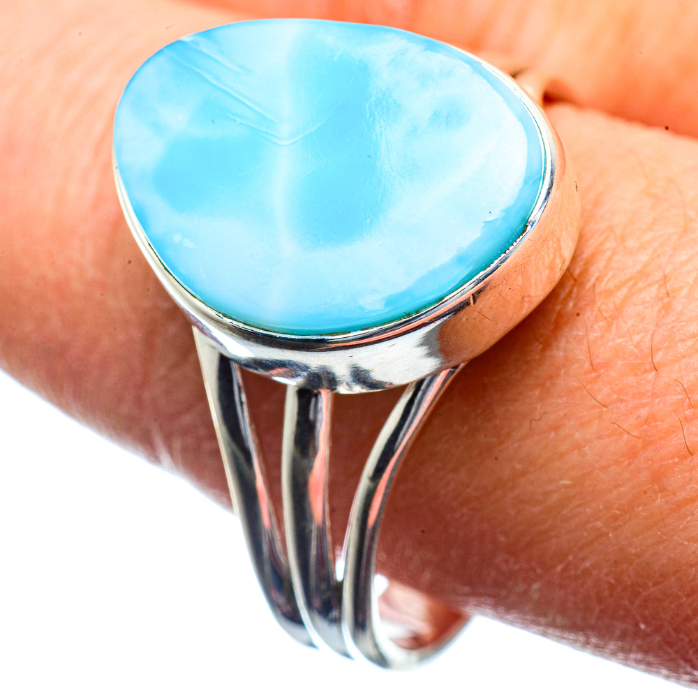 Larimar Rings handcrafted by Ana Silver Co - RING39787