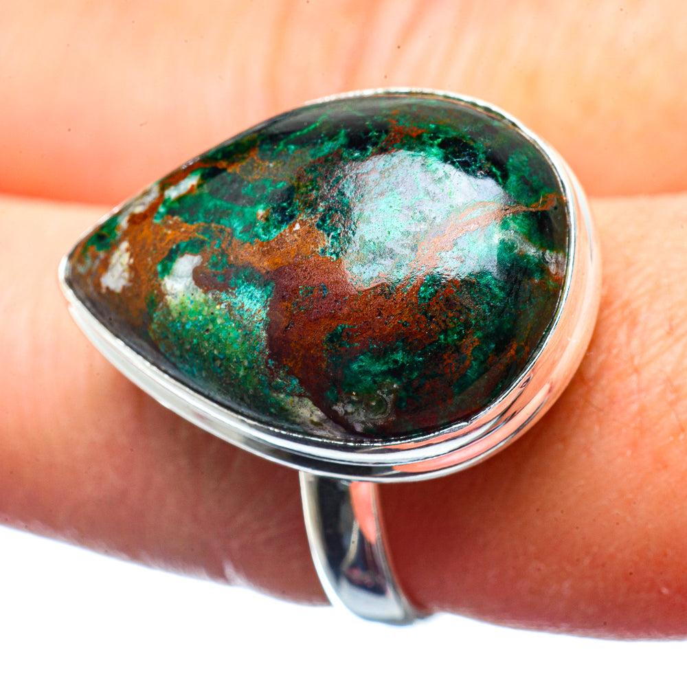 Chrysocolla Rings handcrafted by Ana Silver Co - RING39815