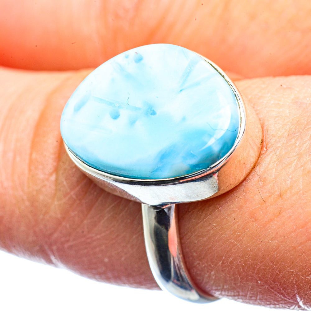 Larimar Rings handcrafted by Ana Silver Co - RING39849