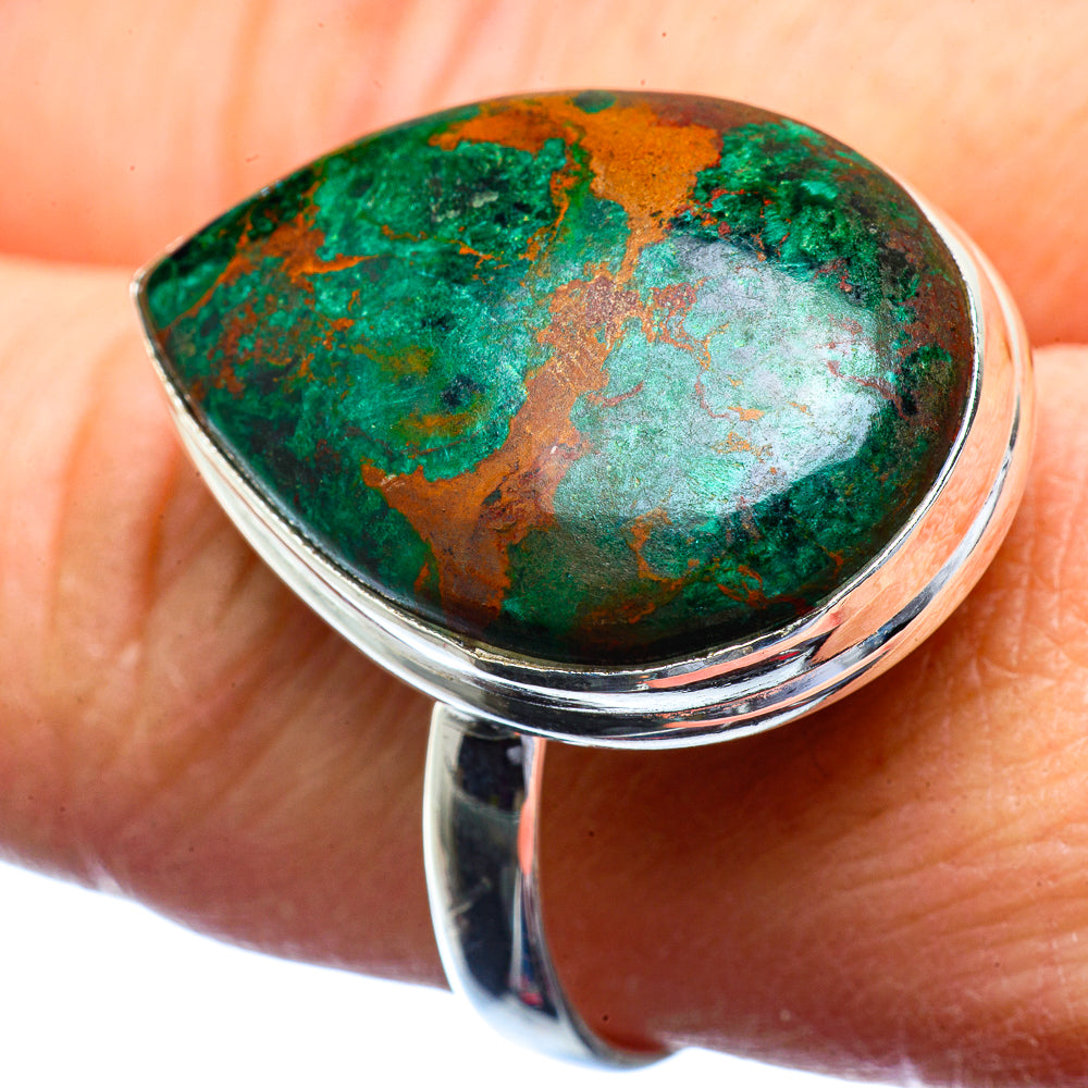 Chrysocolla Rings handcrafted by Ana Silver Co - RING39919