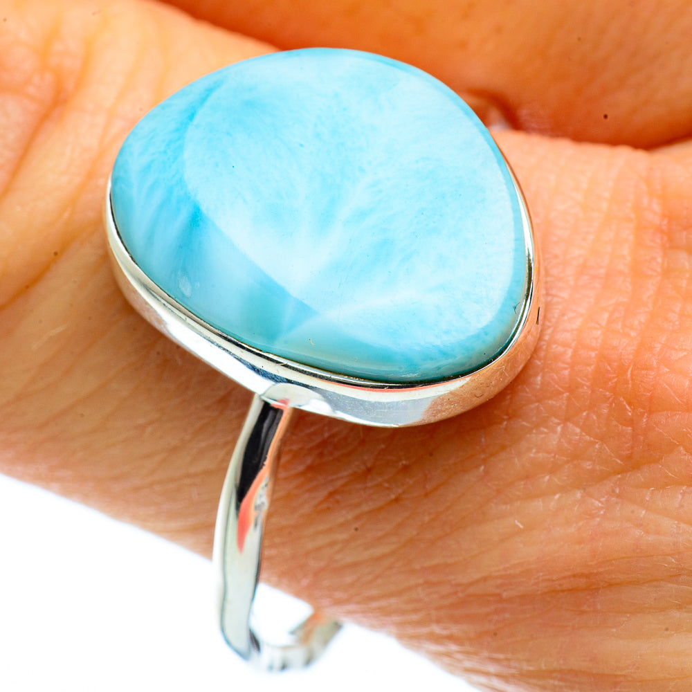 Larimar Rings handcrafted by Ana Silver Co - RING39982