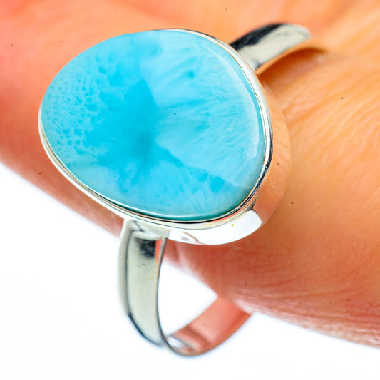 Larimar Rings handcrafted by Ana Silver Co - RING40042