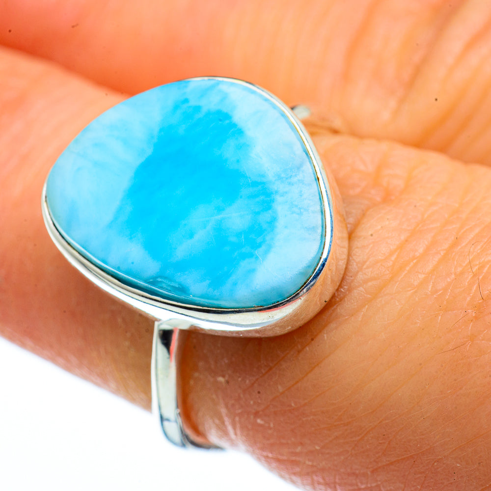 Larimar Rings handcrafted by Ana Silver Co - RING40071