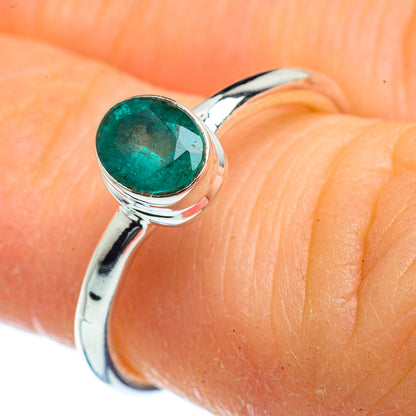 Zambian Emerald Rings handcrafted by Ana Silver Co - RING40074