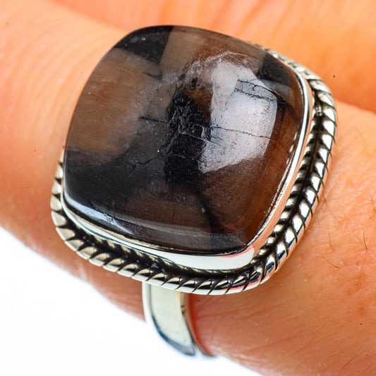 Chiastolite Rings handcrafted by Ana Silver Co - RING40103