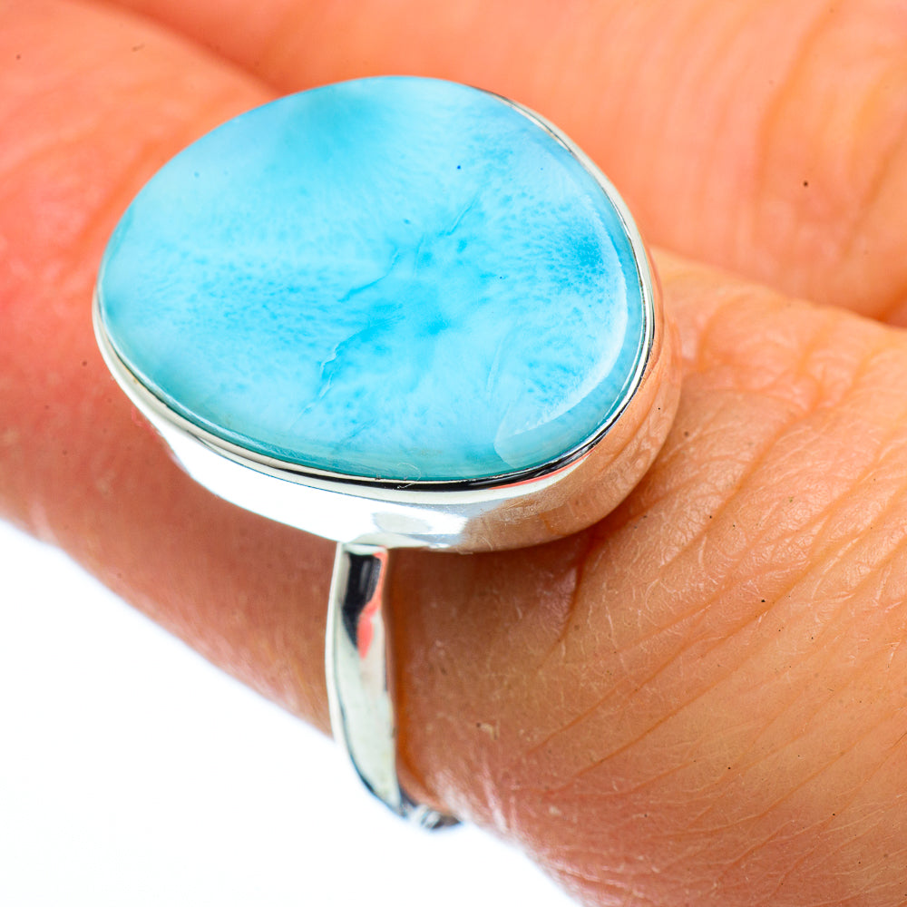 Larimar Rings handcrafted by Ana Silver Co - RING40195