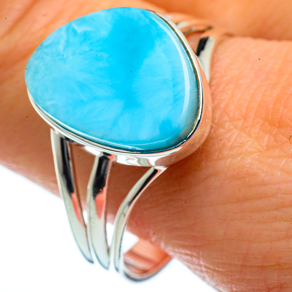 Larimar Rings handcrafted by Ana Silver Co - RING40226
