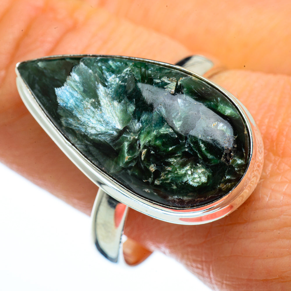 Seraphinite Rings handcrafted by Ana Silver Co - RING40233