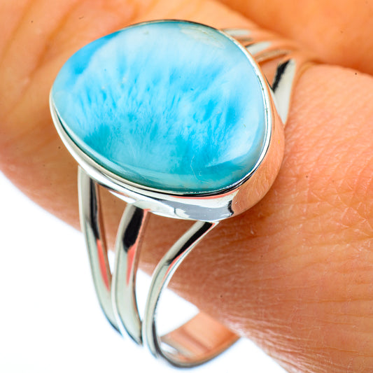 Larimar Rings handcrafted by Ana Silver Co - RING40280