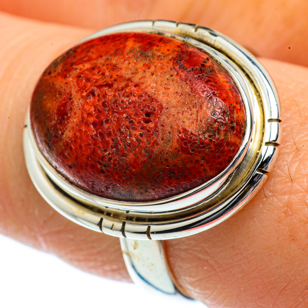 Sponge Coral Rings handcrafted by Ana Silver Co - RING40425