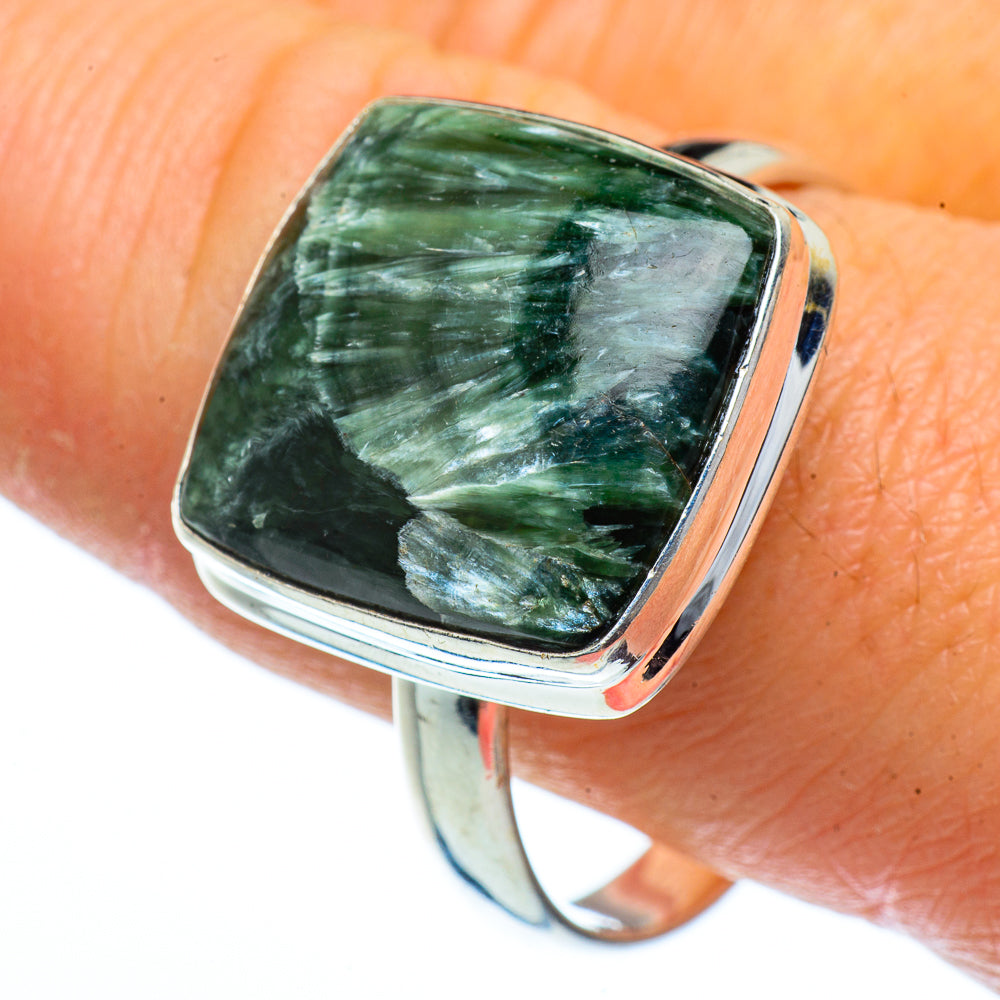 Seraphinite Rings handcrafted by Ana Silver Co - RING40451