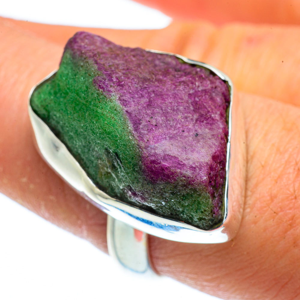 Ruby Zoisite Rings handcrafted by Ana Silver Co - RING40471