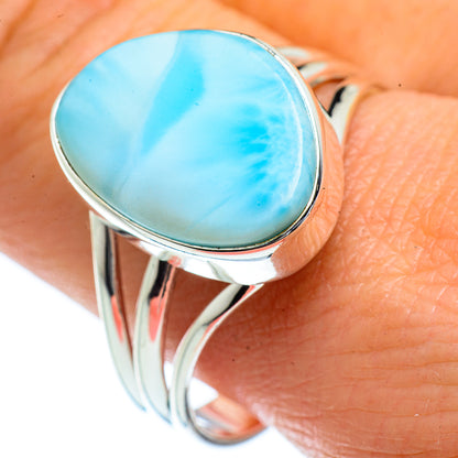 Larimar Rings handcrafted by Ana Silver Co - RING40511
