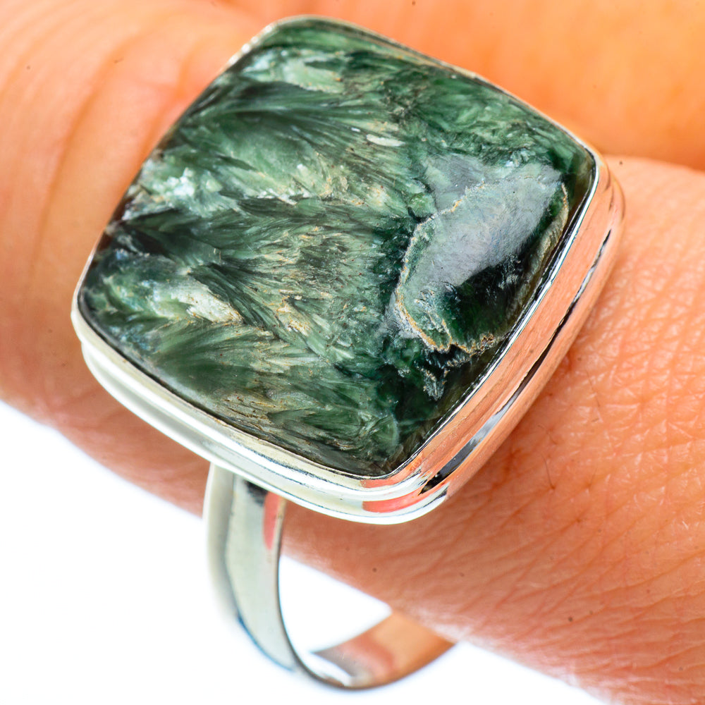 Seraphinite Rings handcrafted by Ana Silver Co - RING40516