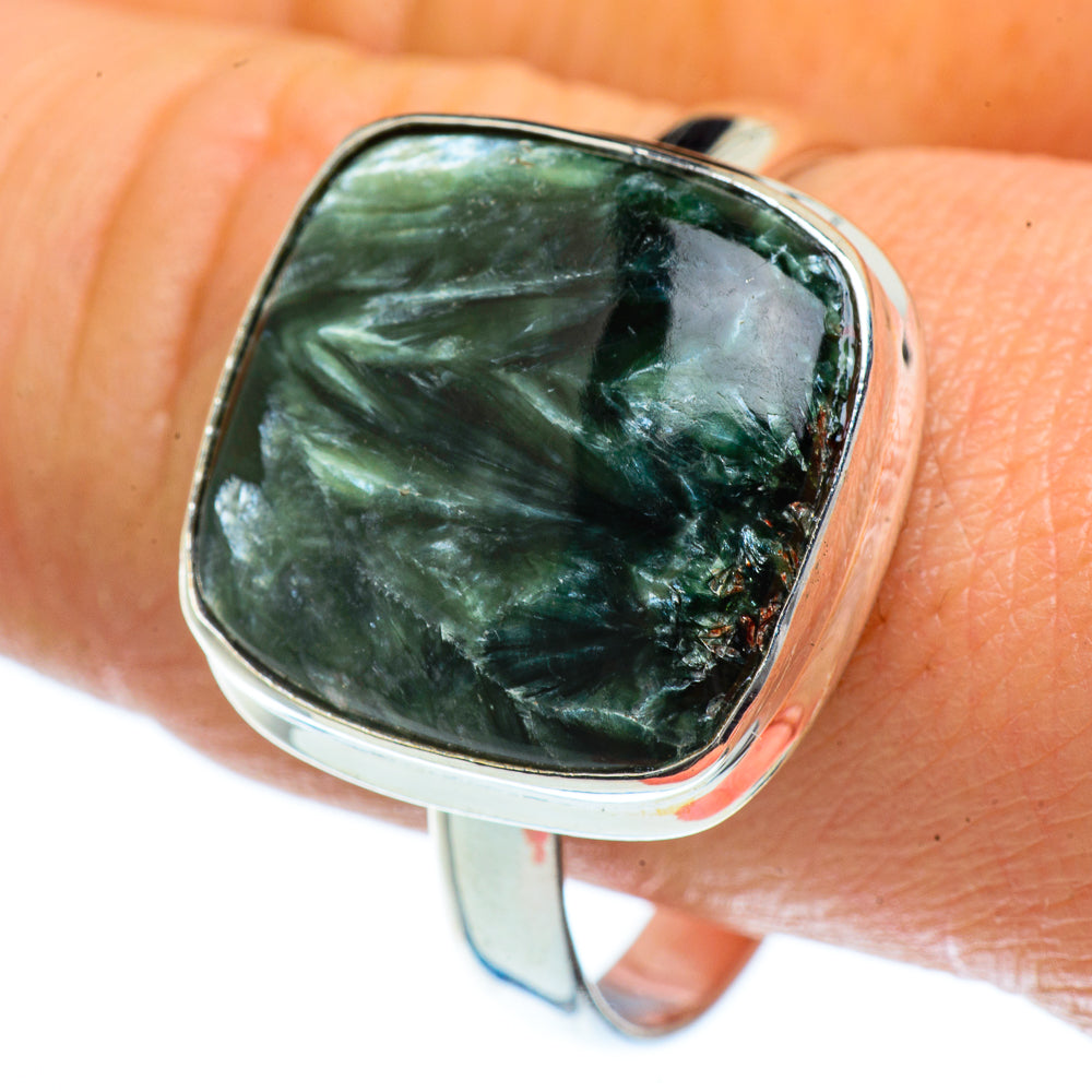 Seraphinite Rings handcrafted by Ana Silver Co - RING40538
